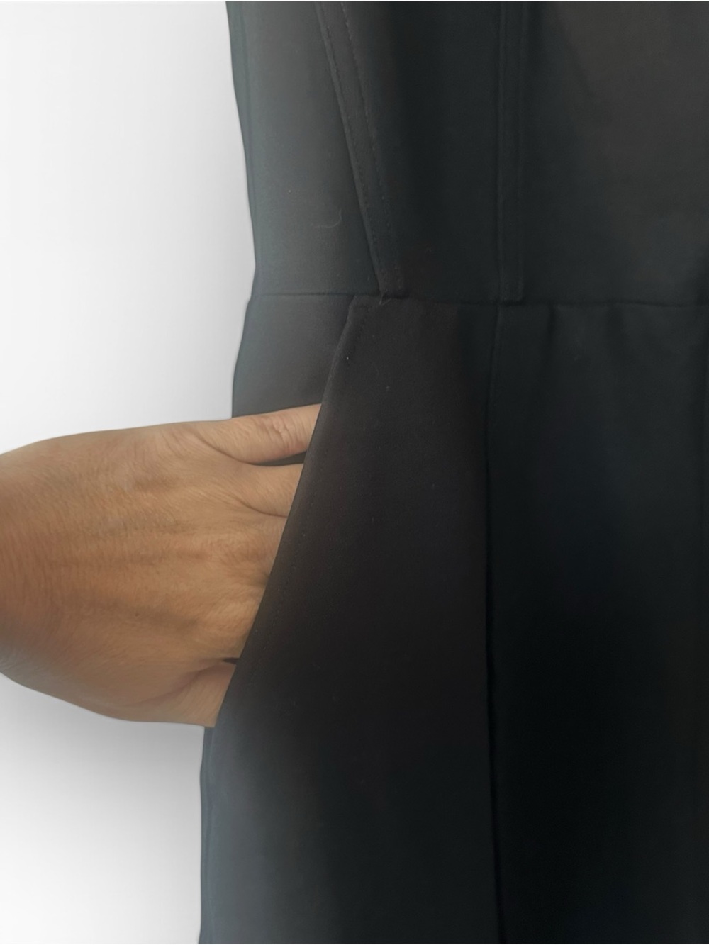 SPANX Ponte Corset Jumpsuit Black Barrel Leg NWT M - Picture 5 of 9